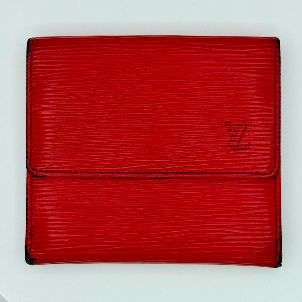 AUTHENTIC Louis Vuitton Scarlet Epi Leather Elise Wallet